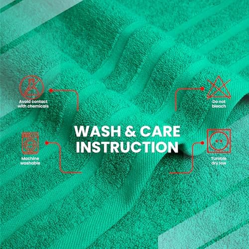 Infinitee Xclusives 100% Ring-Spun Cotton Bath Towels for Bathroom - Pack 2