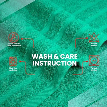 Infinitee Xclusives 100% Ring-Spun Cotton Bath Towels for Bathroom - Pack 2