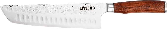 Route83 Classic Texas Chef's Knife Handmade Hammered American Walnut Wood
