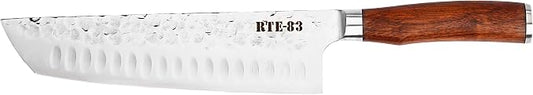 Route83 Classic Texas Chef's Knife Handmade Hammered American Walnut Wood
