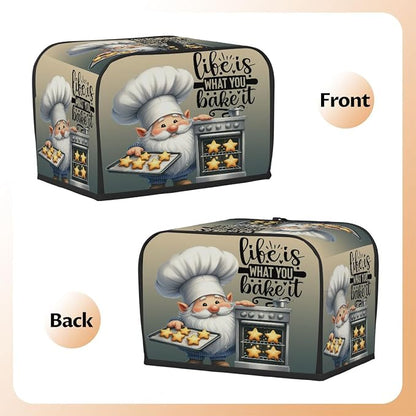 Toaster Cover 2 Slice Wide Slot Cute Gnome BiscuitBread Toaster Oven Dustproof Cover Small Appliance Kitchen Covers Dust and Fingerprint Protection for Women Gift 2 Slice