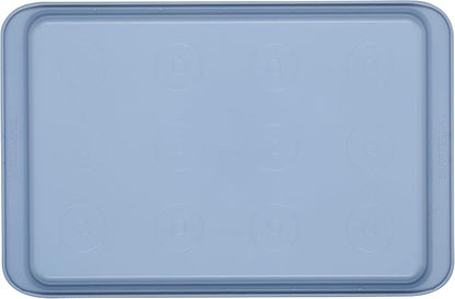 Farberware Easy Solutions Nonstick Bakeware Cookie Pan/Baking Sheet with Drop Zones and Portion Marks, 10 Inch x 15 Inch - Blue