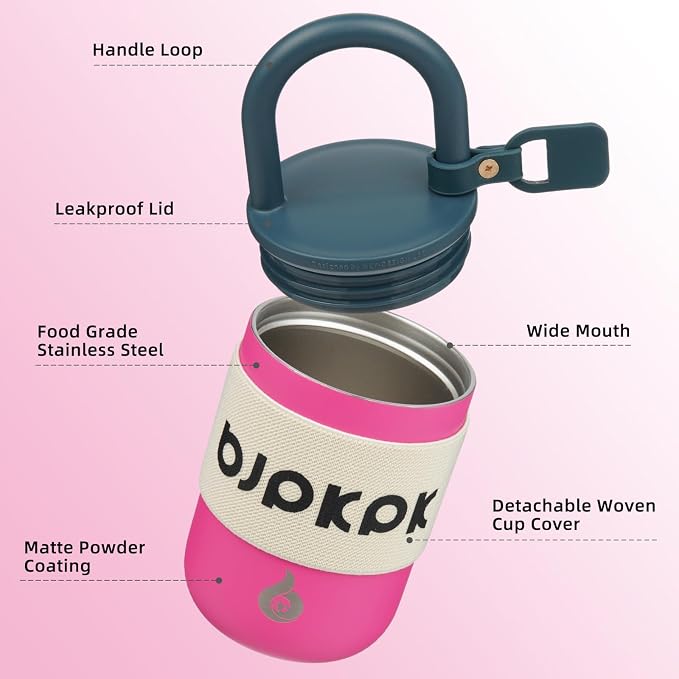 BJPKPK 10oz Insulated Tumbler With Lid And Handle Stainless Steel Travel Mug Loop Coffee Tumbler Cups