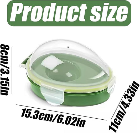 Avocado Storage Container, Reusable Avocado Saver Holder, Individual Avocado Saver Keeper, Keep Avocado Fresh Storage Box for Refrigerator (1 Pack, Green)