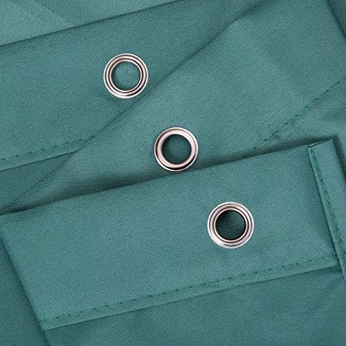 N&Y HOME Fabric Shower Curtain or Liner with Magnets, Teal