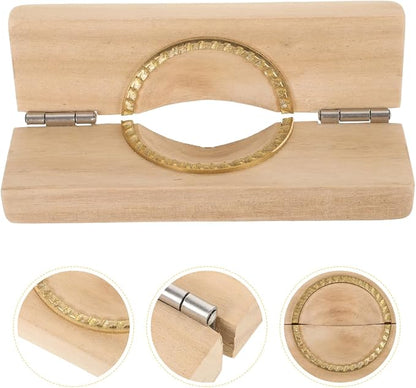 PRETYZOOM Dumpling Artifact Wooden Dumpling Press Mold 5.7In Dough Presser for Homemade Making Kitchen Tool