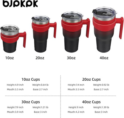 BJPKPK 30 oz Tumbler With Handle And Straw Stainless Steel Insulated Tumbler Cups For Water Or Ice Coffee,Blood Moon