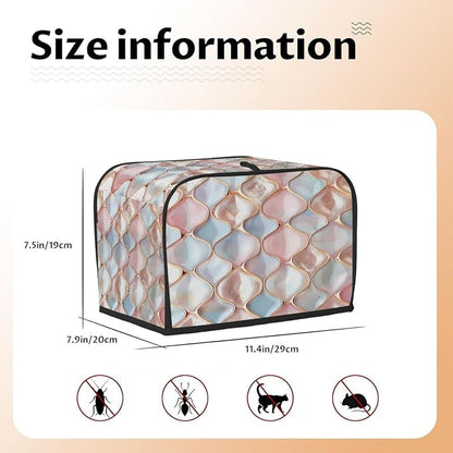 Pink Pearl Toaster Cover 2 Slice Wide Slot Washable Kitchen Appliance Covers Fingerprint Bread Machine Dust Cover Small Toaster Oven Accessories Covers Bread Maker Bag Women Gift