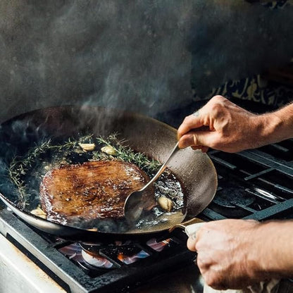Matfer Bourgeat Black Carbon Steel Frying Pan, 14 3/8"