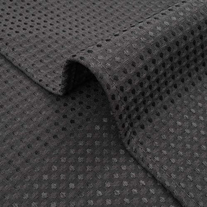 River Dream Waffle No Hook Shower Curtain with Liner,Graphite Grey,54x80