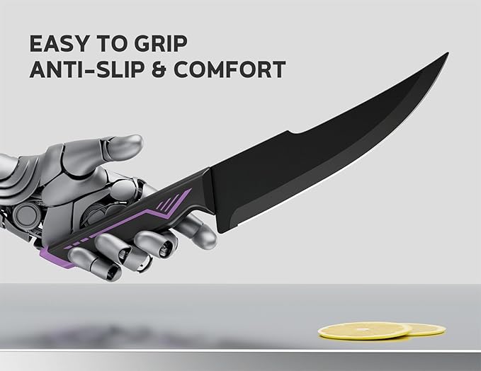 Knife Set - 15 PCS Kitchen Knife Set with Built-in Knife Sharpener Block - Stainless Steel Knife Block Set - Dishwasher Safe, Elegant Box for Men Women, Fathers day