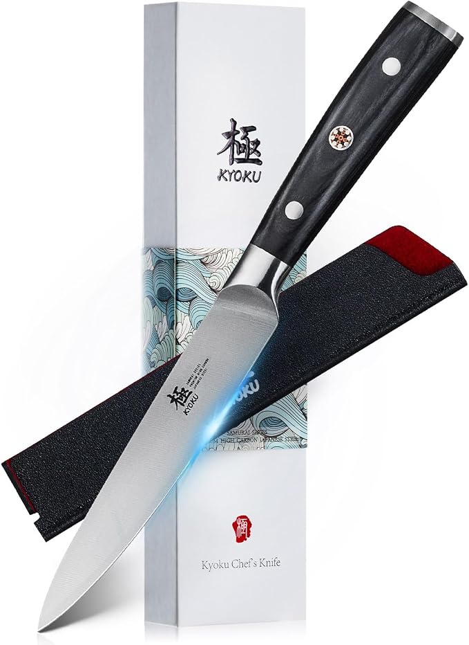 KYOKU Samurai Series Knife Japanese Style1 (Kitchen Utility Knife, 5")