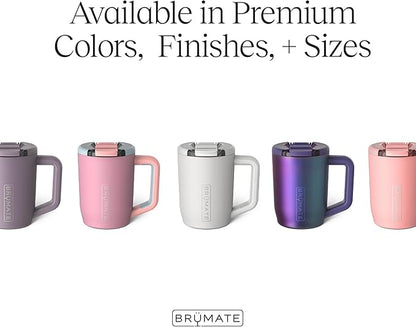 BrüMate Müv - 15oz 100% Leak Proof Insulated Coffee Mug with Handle & Lid - Stainless Steel Coffee Travel Mug - Double Walled Coffee Cup (Lilac Dusk)