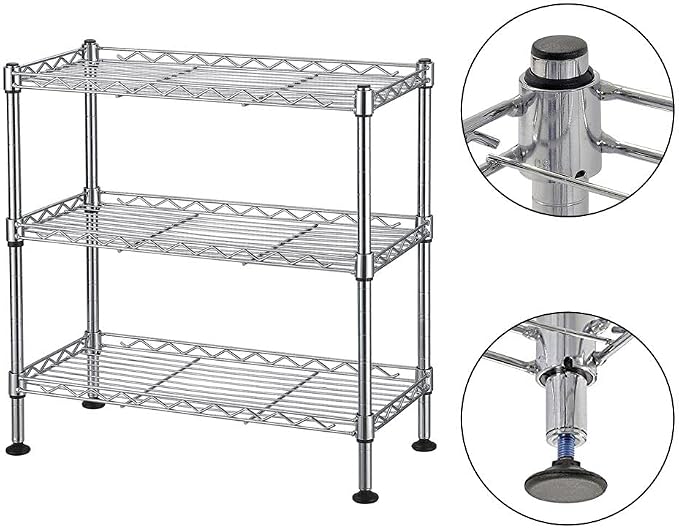 Your Home Storage with the UltraZinc 3-Tier Cabinet Organizer - Adjustable Shelves, for Kitchen Pantry, Bathroom, and Closet