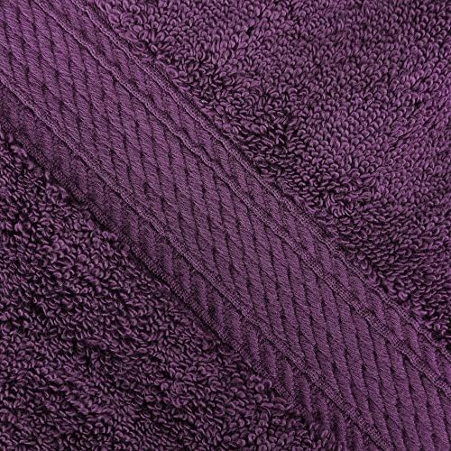 Superior Egyptian Cotton Plush & Absorbent, Face Towel Set of 6, Plum