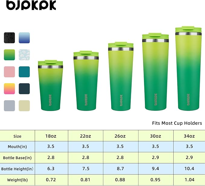 BJPKPK 18oz Tumbler With lid And Straw Stainless Steel Travel Coffee Mug Insulated Tumblers Cups,Bamboo Grove