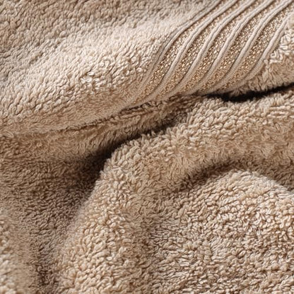 Superior Egyptian Cotton 4-Piece Bath Towel Set for Shower, Bath, Spa, Resort, Hotel, Soft Body Towels, Airbnb Essentials, Apartment, Dorm, Quick Dry, Absorbent, Bathroom Basics, Taupe
