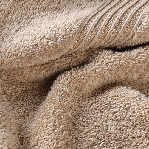 Superior Egyptian Cotton 6-Piece Towel Set, Bathroom Essentials, Towels For Bathroom, Apartment, Airbnb, Guest Bath, Face, Hand, Bath Towels, Washcloths, Absorbent, Fast Drying, Taupe
