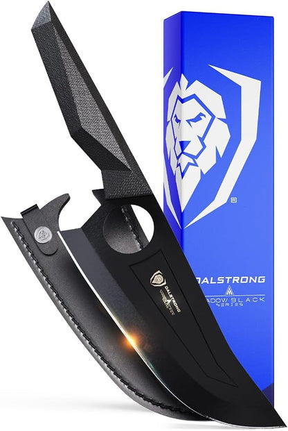Dalstrong Venator Chef Knife - 7 inch - Shadow Black Series - Razor Sharp Kitchen Knife - Black Titanium Nitride Coated - High Carbon - 7CR17MOV-X Vacuum Treated Steel - Sheath - NSF Certified
