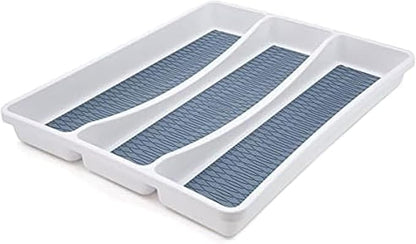 Copco Basics 3 Compartment Drawer Organizer, 15.74 x 12.79 x 1.75-Inch, Faded Denim
