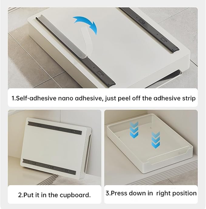 Pull Out Cabinet Organizer with Soft-Close Damping, 40x43 Cm Slide Out Pantry Shelf, Heavy Duty Kitchen Storage Solution for Spices, Jars, Cans, White