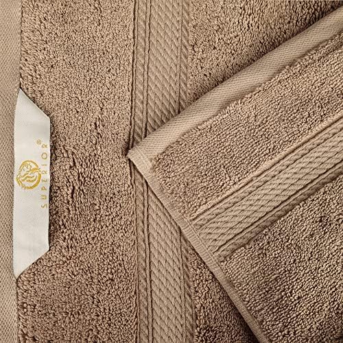 Superior Egyptian Cotton Plush & Absorbent, Face Towel Set of 6, Latte