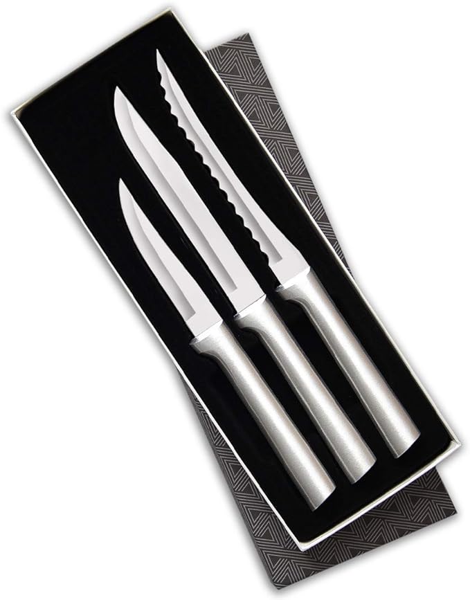 Rada Cutlery Cooking Essentials Gift Set (S49), 3-Piece Knife Set, Stainless Steel Blades, Silver Handle