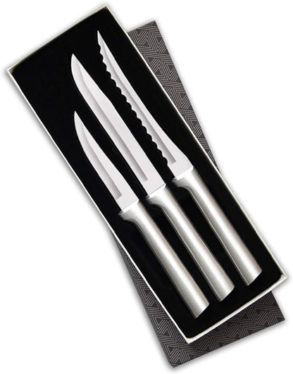 Rada Cutlery Cooking Essentials Gift Set (S49), 3-Piece Knife Set, Stainless Steel Blades, Silver Handle