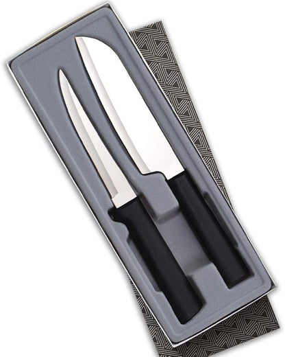 Rada Cutlery Cook’s Select Knife Gift Set (G253) 2-Piece Knife Set, Stainless Steel Blade, Black Handle