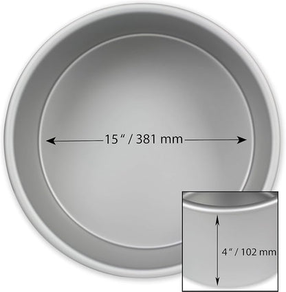 PME Professional Aluminum Round Baking Pan - 15 x 4in