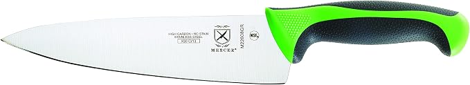 Mercer Culinary Millennia Colors 5-Piece Magnetic Board Set with Green Handles, Bamboo