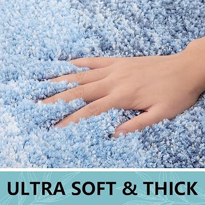 Arotive Microfiber Bathroom Rugs, Shaggy Soft Absorbent Bath Rug, 44x24