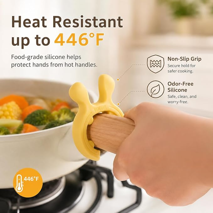 Silicone Pot Handle Spatula Rack, Spoon Rest for Stove Top, Clip-On Utensil Holder with Steam Releaser, Heat Resistant Silicone Spoon Holder for Cooking Utensils, Kitchen Gadgets(3 PCS)