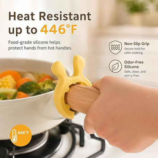 Silicone Pot Handle Spatula Rack, Spoon Rest for Stove Top, Clip-On Utensil Holder with Steam Releaser, Heat Resistant Silicone Spoon Holder for Cooking Utensils, Kitchen Gadgets(3 PCS)