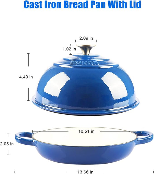 CUKOR 7QT Dutch Oven Pot With Lid, Enameled Cast Iron Dutch Oven For Bread Baking, Non-Stick Bread Pot for Oven/Stovetop (Roast, Braising, Stewing, Soups)