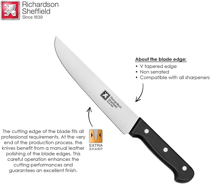 Richardson Sheffield Universal NSF Approved Professional Butcher Knife, 8-Inch