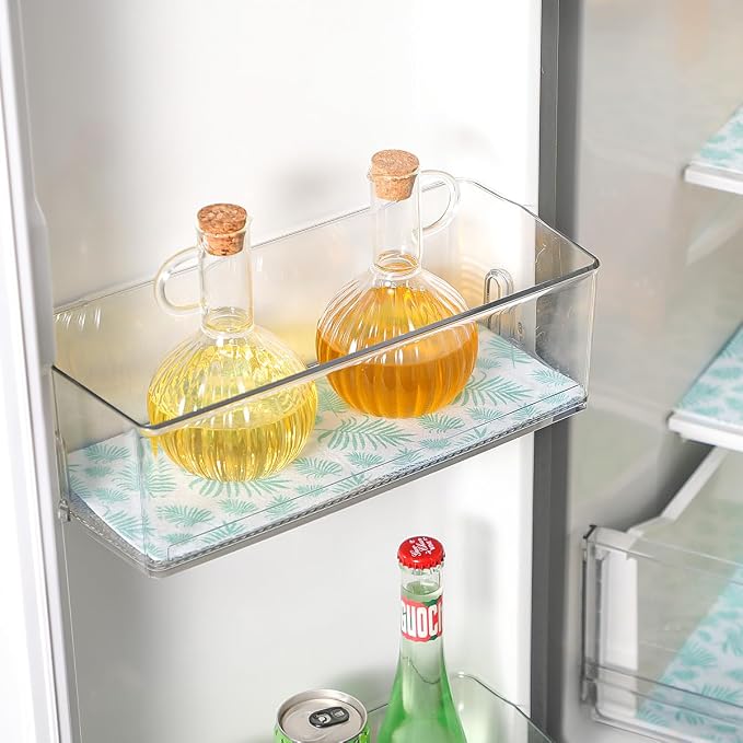 Cooyes 6 Pack Refrigerator Shelf Liners for French Door Fridge, 17.7" × 36" Extra Large, Non-Slip Fridge Mats Machine Washable, Refrigerator Drawer Liner for Glass Shelves Kitchen Cabinet