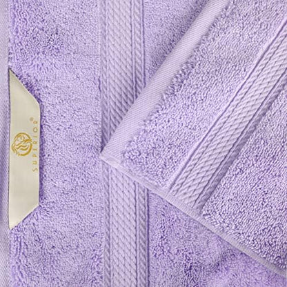 SUPERIOR Egyptian Cotton Pile Heavyweight Bath Sheet, 2 Piece Set, Purple