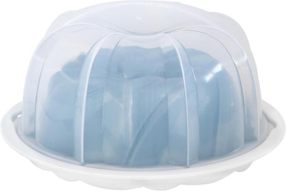 Nordic Ware Formed Swirl Bundt with Keeper, 10 Cup, Twilight Blue