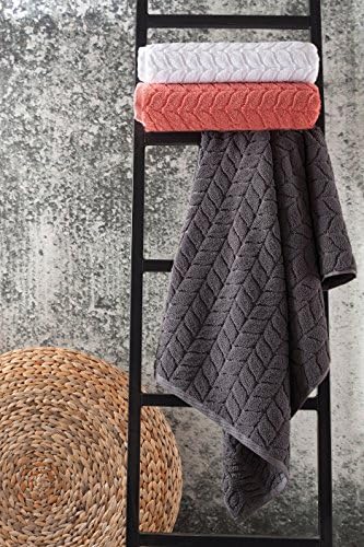 BAGNO MILANO Turkish Cotton Bath Towels, Hand Towels - Soft Plush Jacquard Collection - Highly Absorbent Towel Set (Petrol Blue, 6 pcs Towel Set)