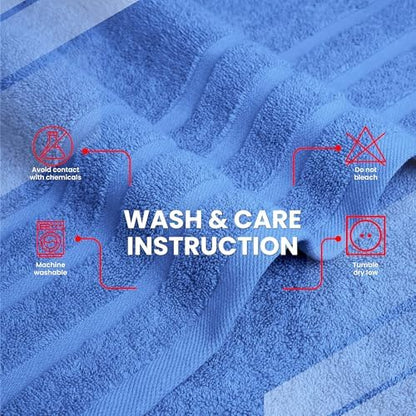 Infinitee Xclusives 100% Ring-Spun Cotton Bath Towels for Bathroom - Pack 2