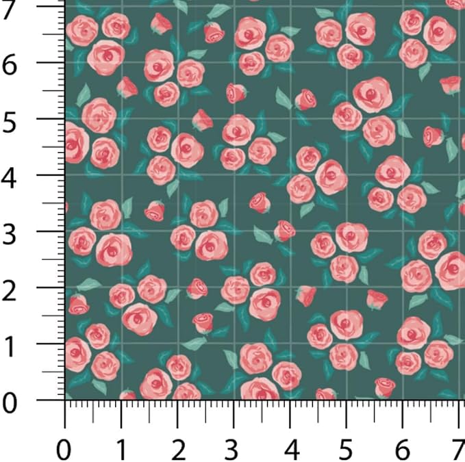 Floral Patchwork Fabric Panel 100x155 cm – 100% Cotton Satin, 6 Coordinated Rose & Botanical Prints on One Continuous Sheet (Assorted Floral & Botanical Prints, 6pcs 50x50cm)