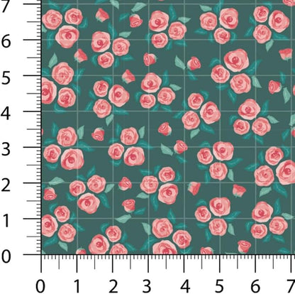Floral Patchwork Fabric Panel 100x155 cm – 100% Cotton Satin, 6 Coordinated Rose & Botanical Prints on One Continuous Sheet (Assorted Floral & Botanical Prints, 6pcs 50x50cm)
