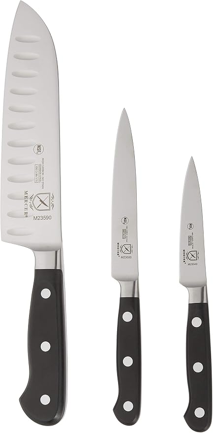 Mercer Culinary 4-Piece Forged Renaissance Starter Set,Black