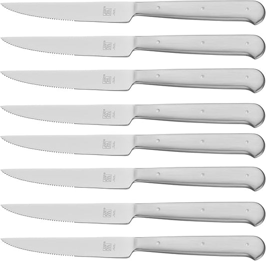 ZWILLING Porterhouse Razor-Sharp Steak Knife Set of 8 with Black Presentation Case, Gift Set