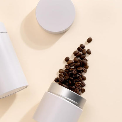 3 Packs Tea Tin Canister for Loose Tea Metal Tea Canister 9 oz 15 oz Round Tin Can for Coffee Beans Tea Container for Kitchen Storage Sugar Matcha Spice Powder (Ivory, L_2.95x4.92)