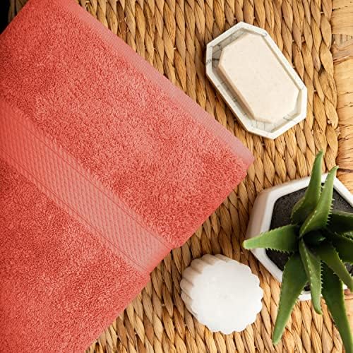 SUPERIOR Egyptian Cotton Ultra Plush & Absorbent, 10 Piece Set, Coral