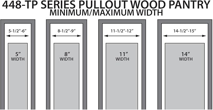 Rev-A-Shelf PULLOUT, Pant Try, Wood, 51" H X 8" W