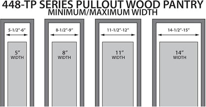 Rev-A-Shelf PULLOUT, Pant Try, Wood, 51" H X 8" W