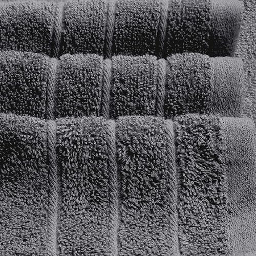 Tens Towels 2 Piece Extra Large Bath Sheets 35 x 70 Inches, Dark Grey